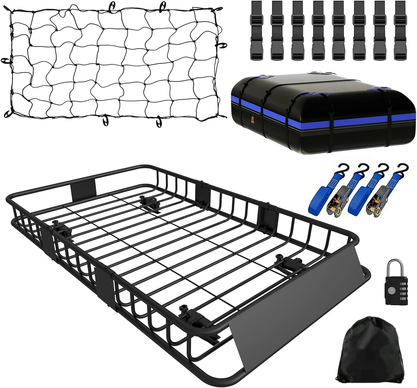 FORWODE Roof Rack Carrier Basket for Heavy Duty Luggage
