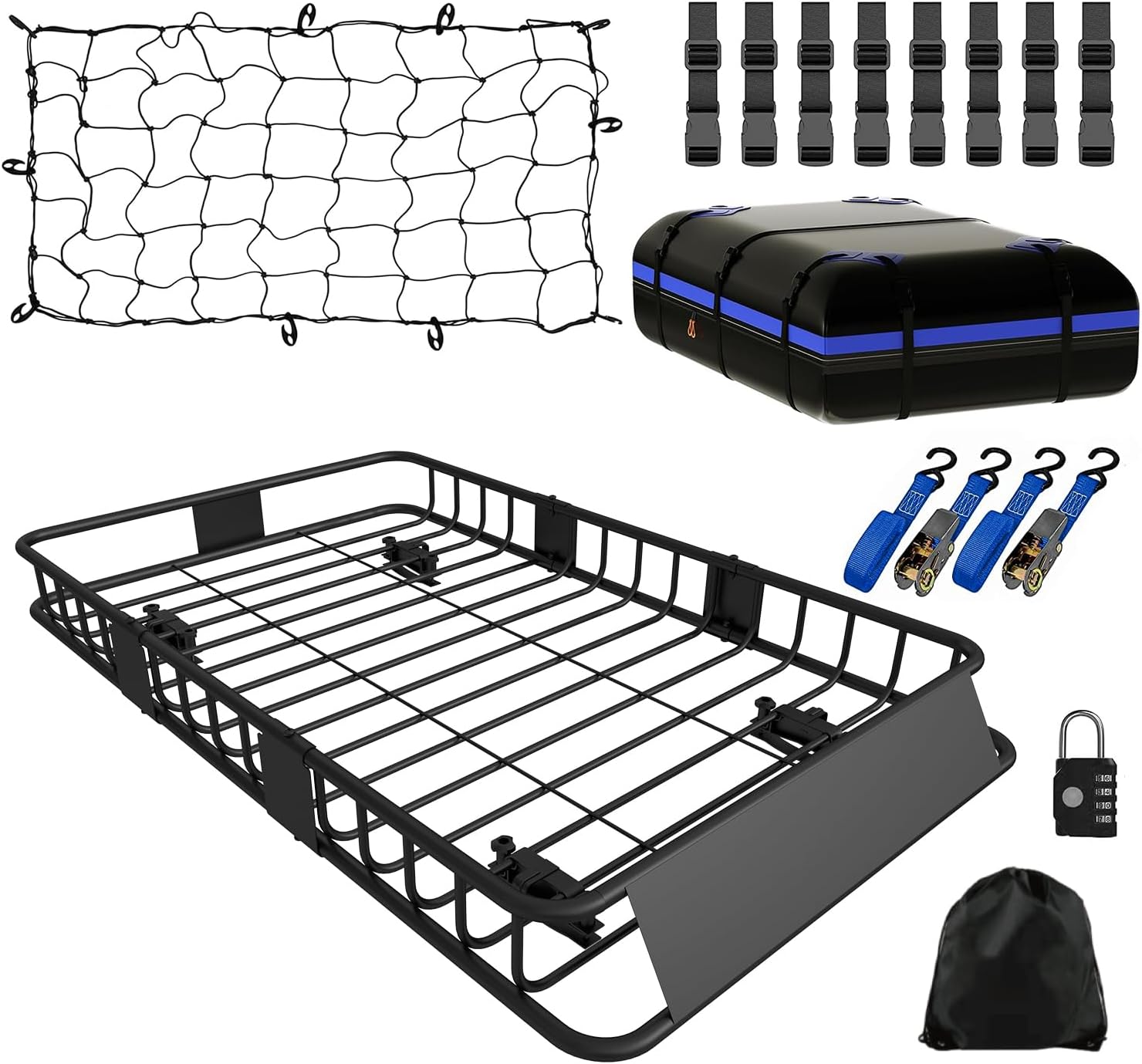 FORWODE Roof Rack Carrier Basket for Heavy Duty Luggage