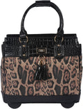 Rolling Laptop Bag for Women 13-17in - London Leopard Style