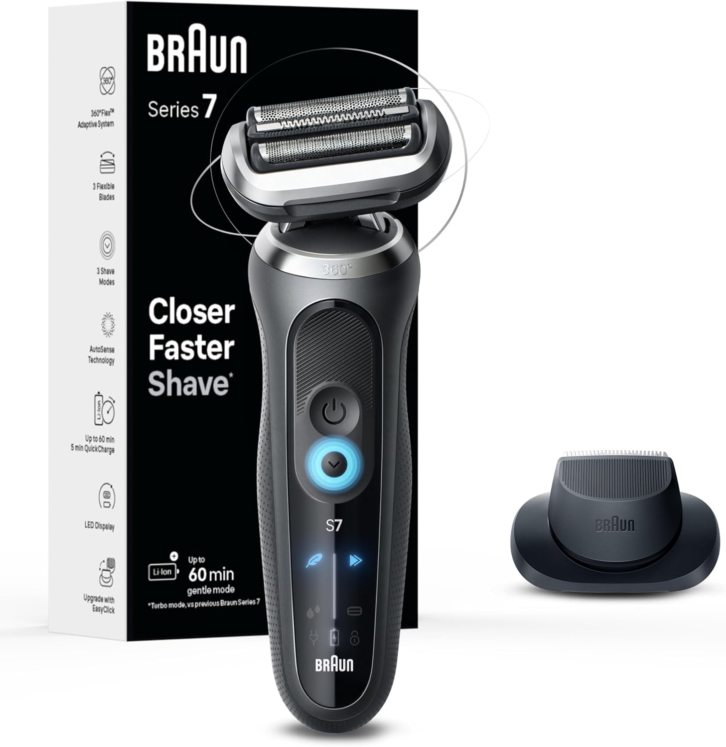 Braun Electric Shaver Series 7 7120s for Wet & Dry Shaving