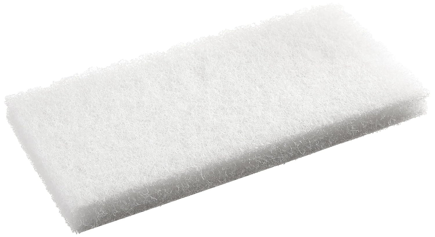 White Utility Pads for Light Cleaning and Polishing, 20-Pack
