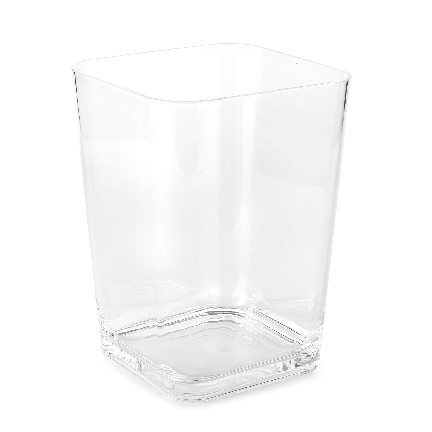 Huang Acrylic Clear Square Wastebasket Trash Can for Home Use