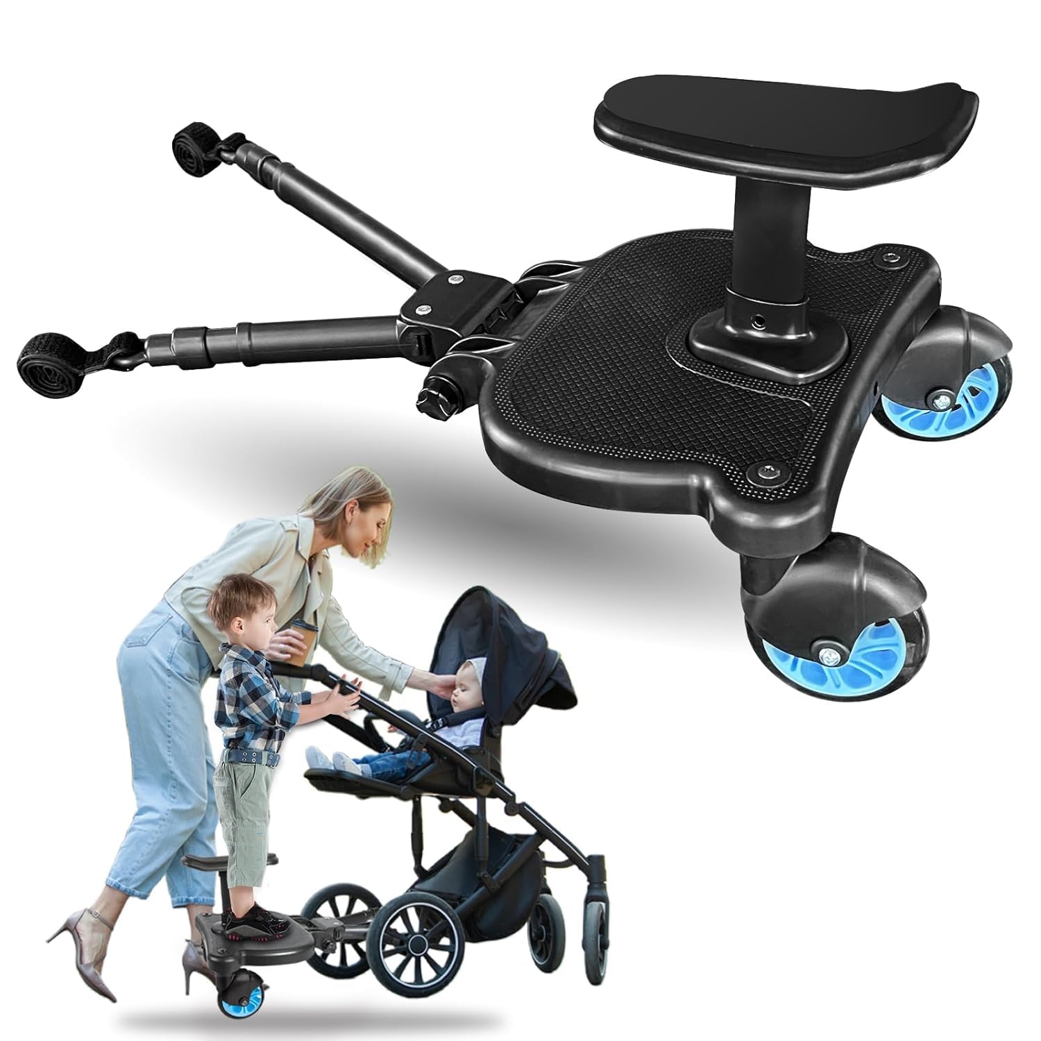 JUANWAN Universal Stroller Board with Detachable Seat