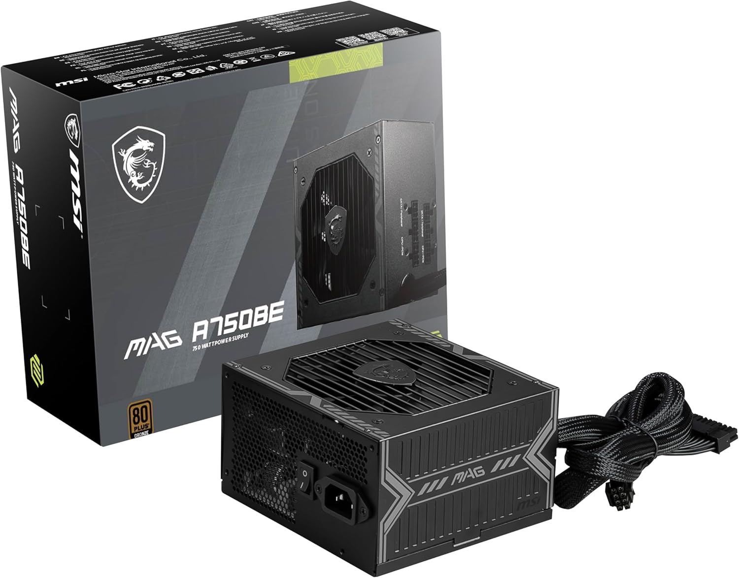 MSI MAG A750BE Gaming Power Supply - 750W Low Noise PSU