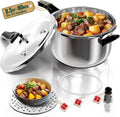 Pressure Cooker 8 Quart Stainless Steel Canner - Large Capacity