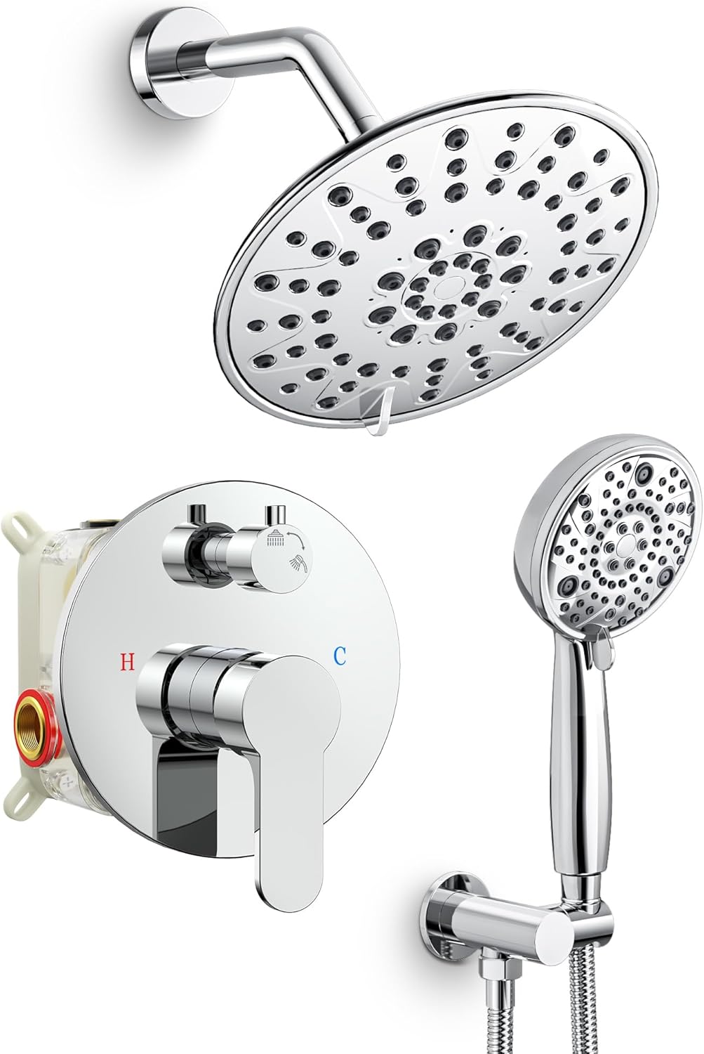 SR SUN RISE Multifunctional Shower Faucet System with Handheld Head