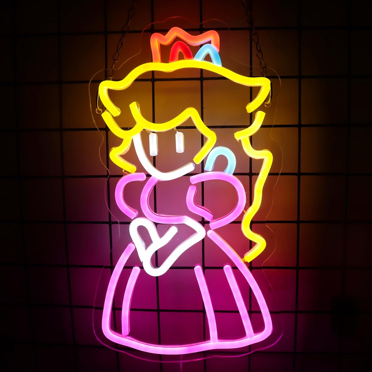 Princess Neon Signs Crown LED Wall Decor for Kids Room Parties