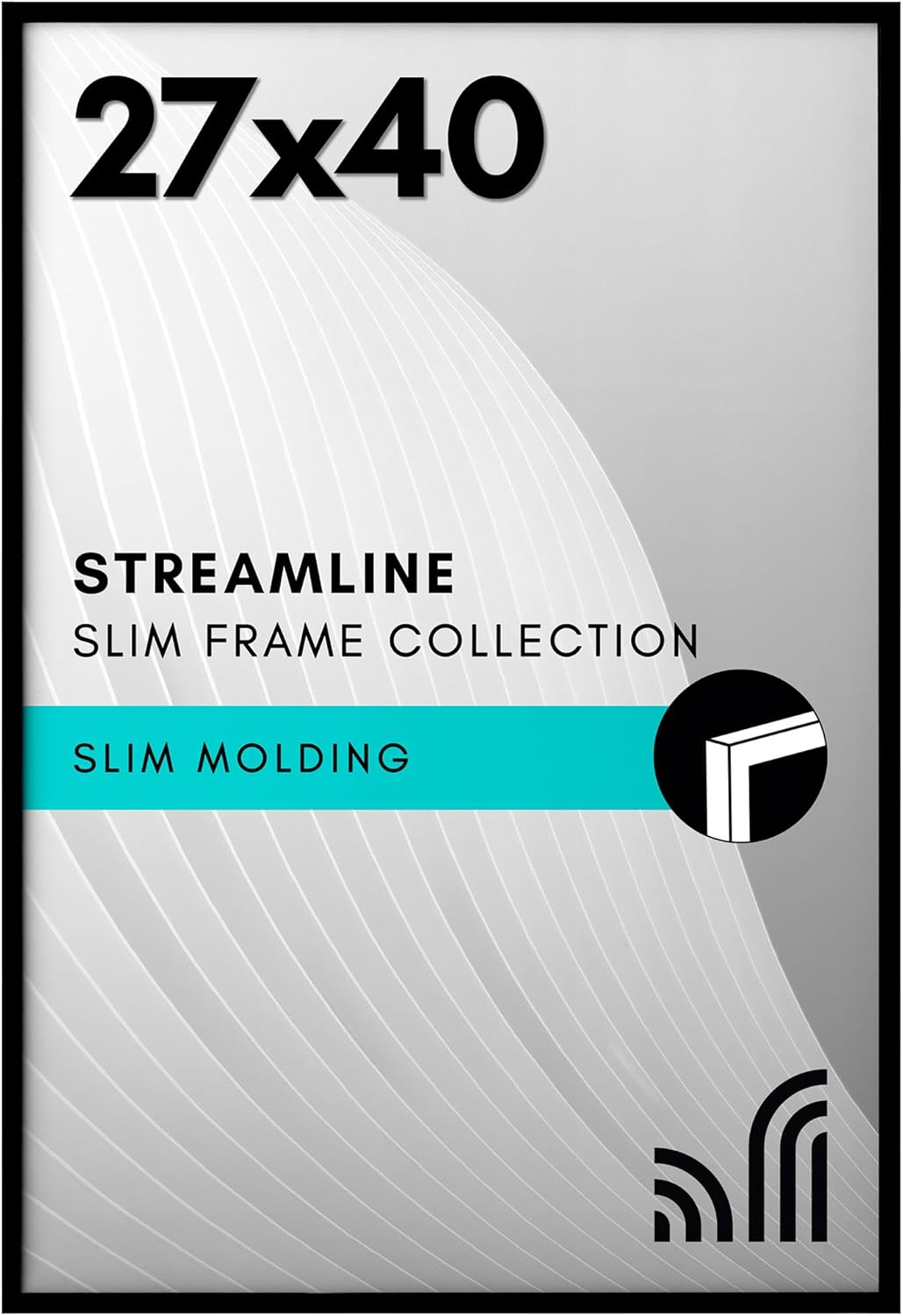 27x40 Picture Frame with Polished Plexiglass for Wall Display