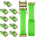 10Pack E Track 2 Ratchet Strap 12ft Heavy Duty - Secure Cargo Every