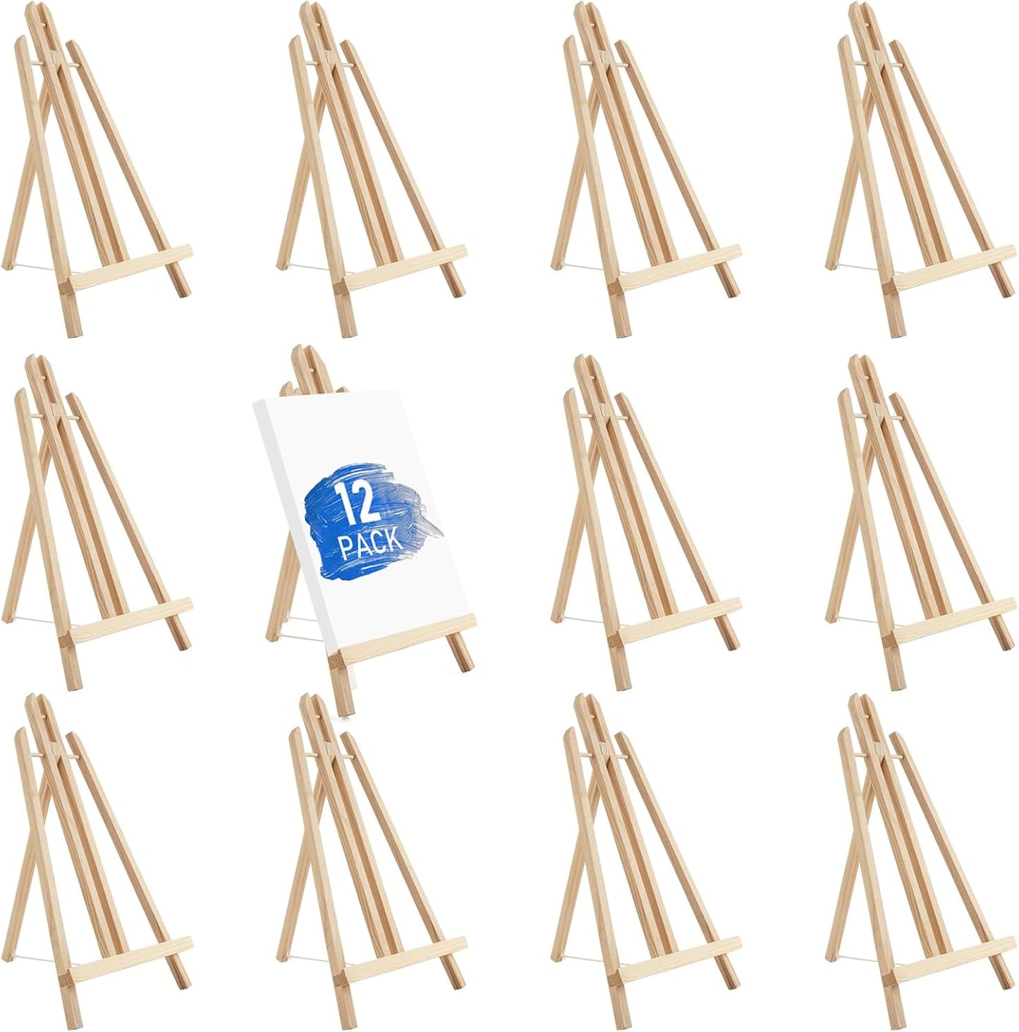 Compact 16 Inch Wood Easel Stand for Tabletop Display and Art