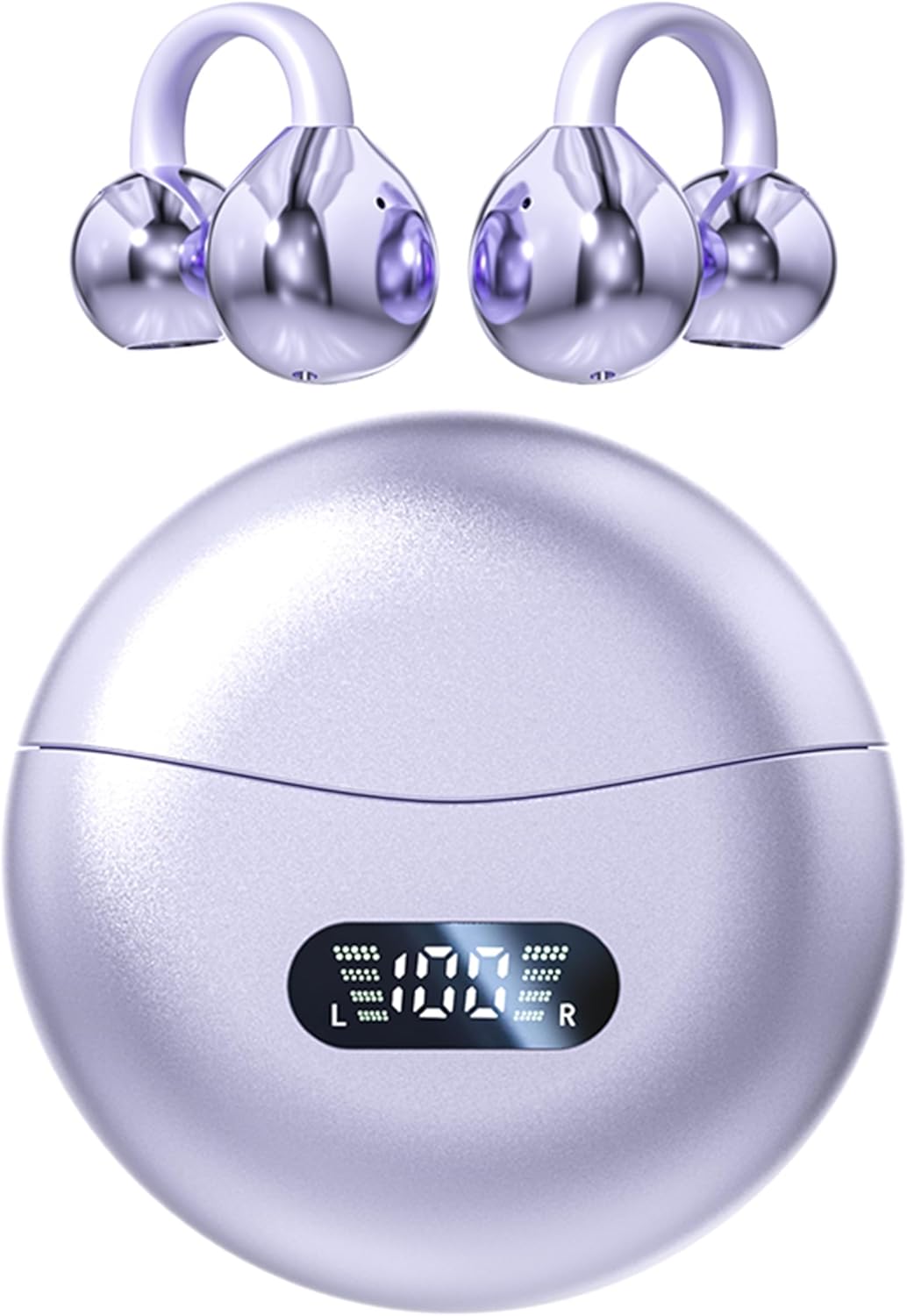 Wireless Sports Earbuds - Waterproof & Wireless Charging (Purple)