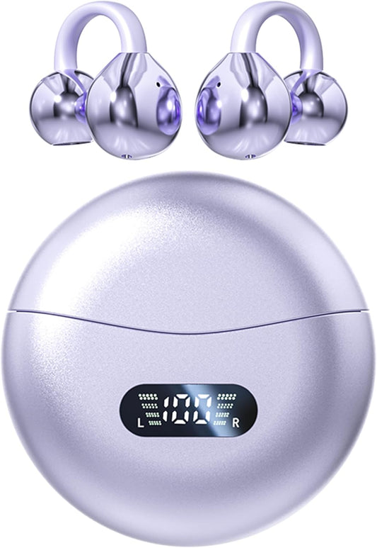Wireless Sports Earbuds - Waterproof & Wireless Charging (Purple)