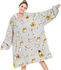 THREE POODLE Wearable Blanket Hoodie for Women - Oversized Sherpa Home