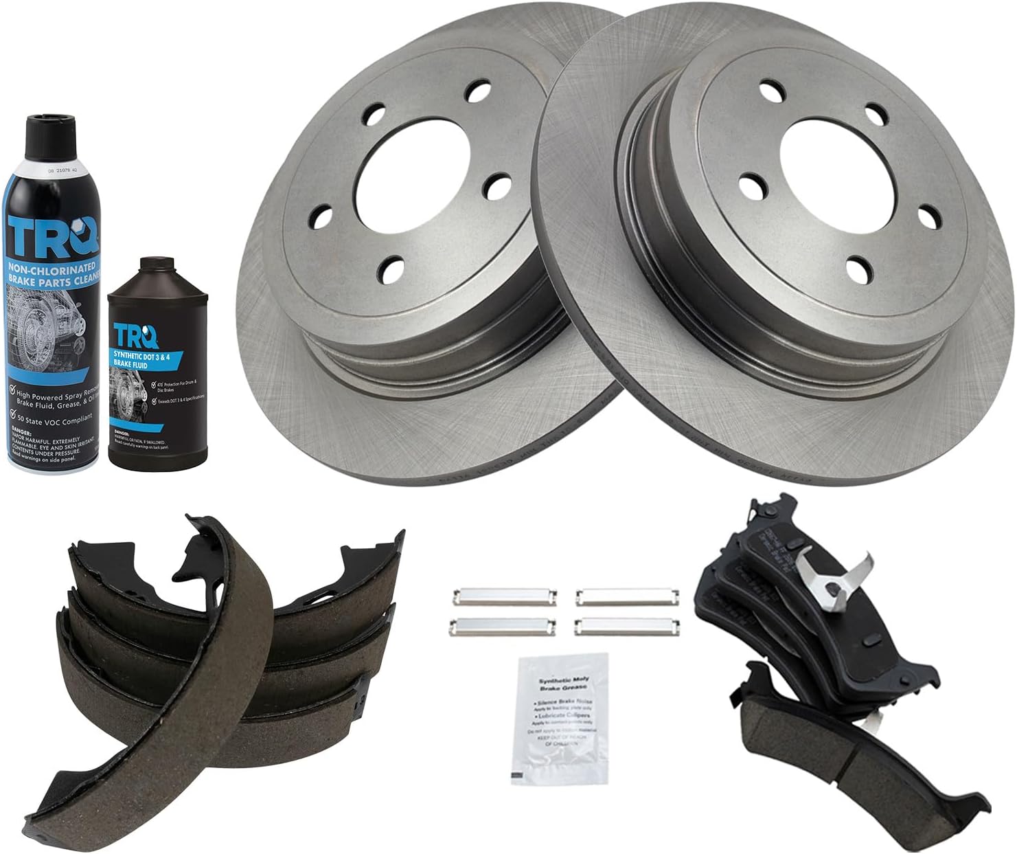TRQ Rear Brake Pad & Rotor Kit for 2003 Ford Explorer Sport