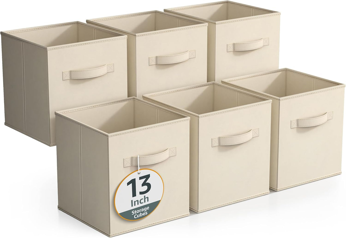 Sorbus Fabric Storage Cubes - 6 Foldable Bins for Organizing