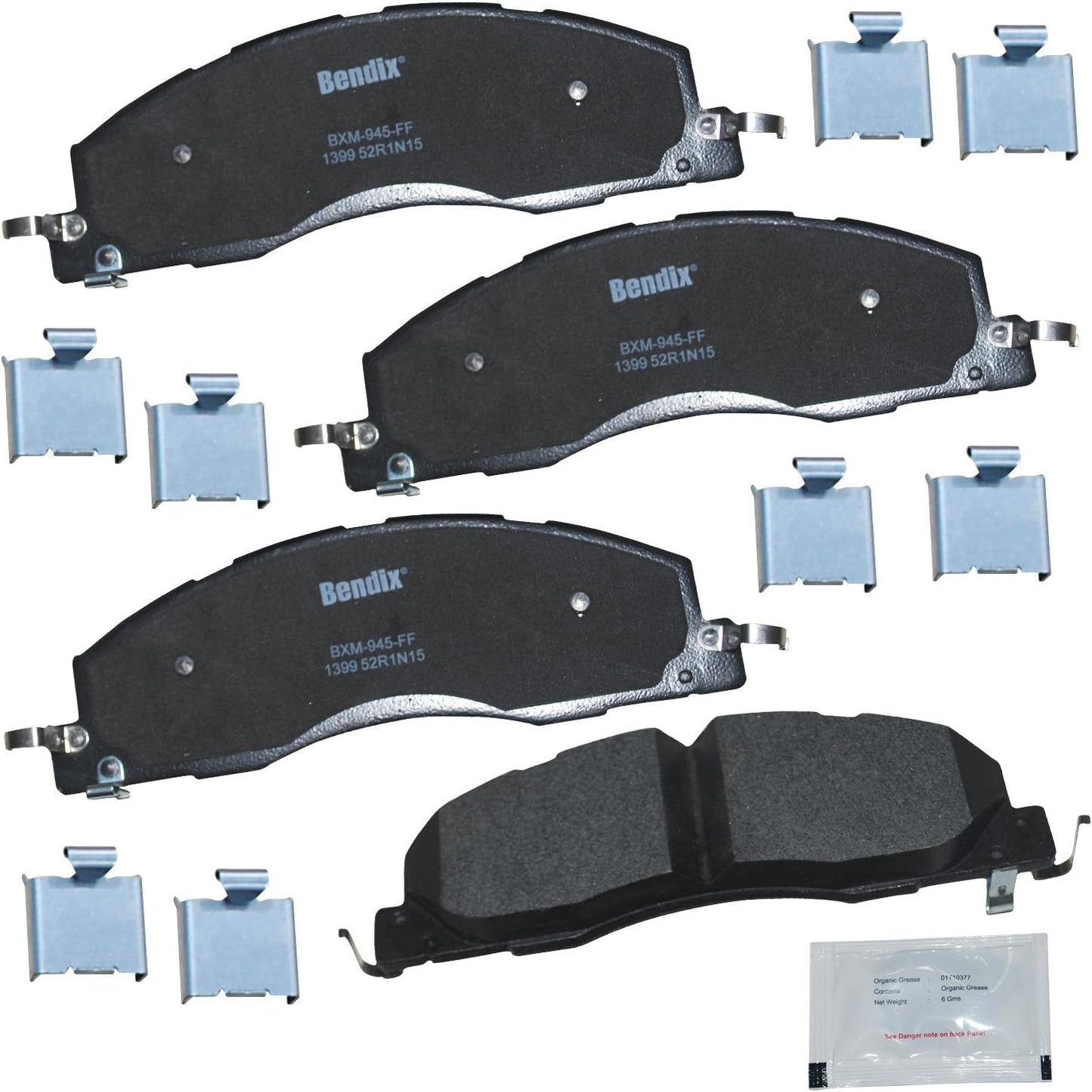 Bendix Priority1 CFM1399 Semi-Metallic Brake Pads for Dodge