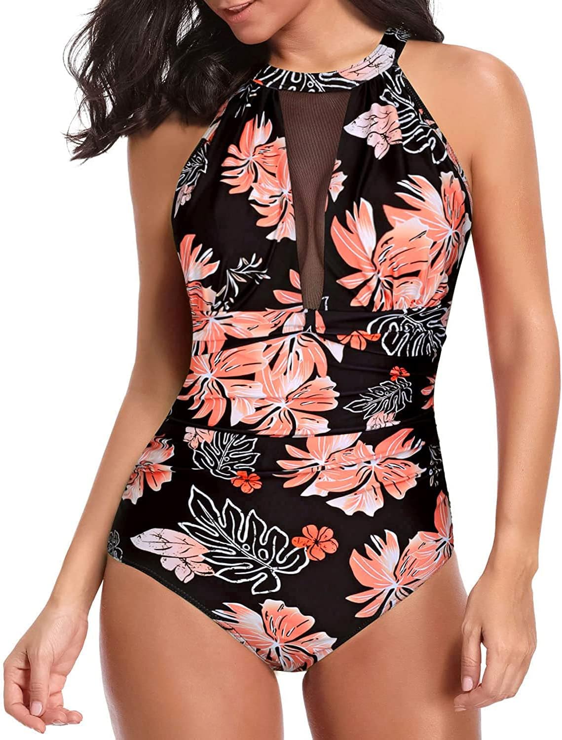 Tempt Me One Piece Swimsuit with High Neck and Tummy Control