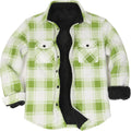 Men's Sherpa Lined Fleece Plaid Flannel Shirt Jacket (Style RJNV)