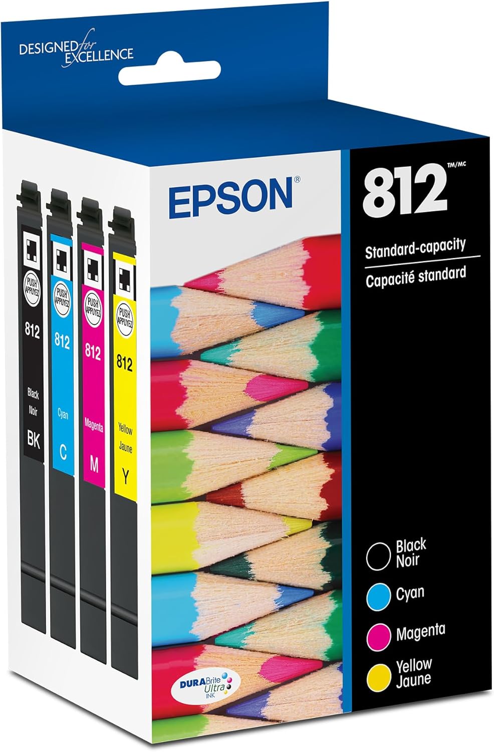 EPSON 812 DURABrite Ultra Ink Cartridge Combo Pack for Quality Prints