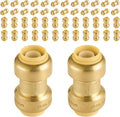 Foskan 50-Pack Push Fit Plumbing Fittings for Easy Installation