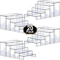Aheroi Acrylic Risers 20 Pc Set - Clear Display Stands for Decor