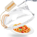 Microwave Food Cover with Water Steamer and Integrated Handle