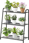 3-Tier Corner Plant Stand Black Metal - Large Heavy Duty Rack