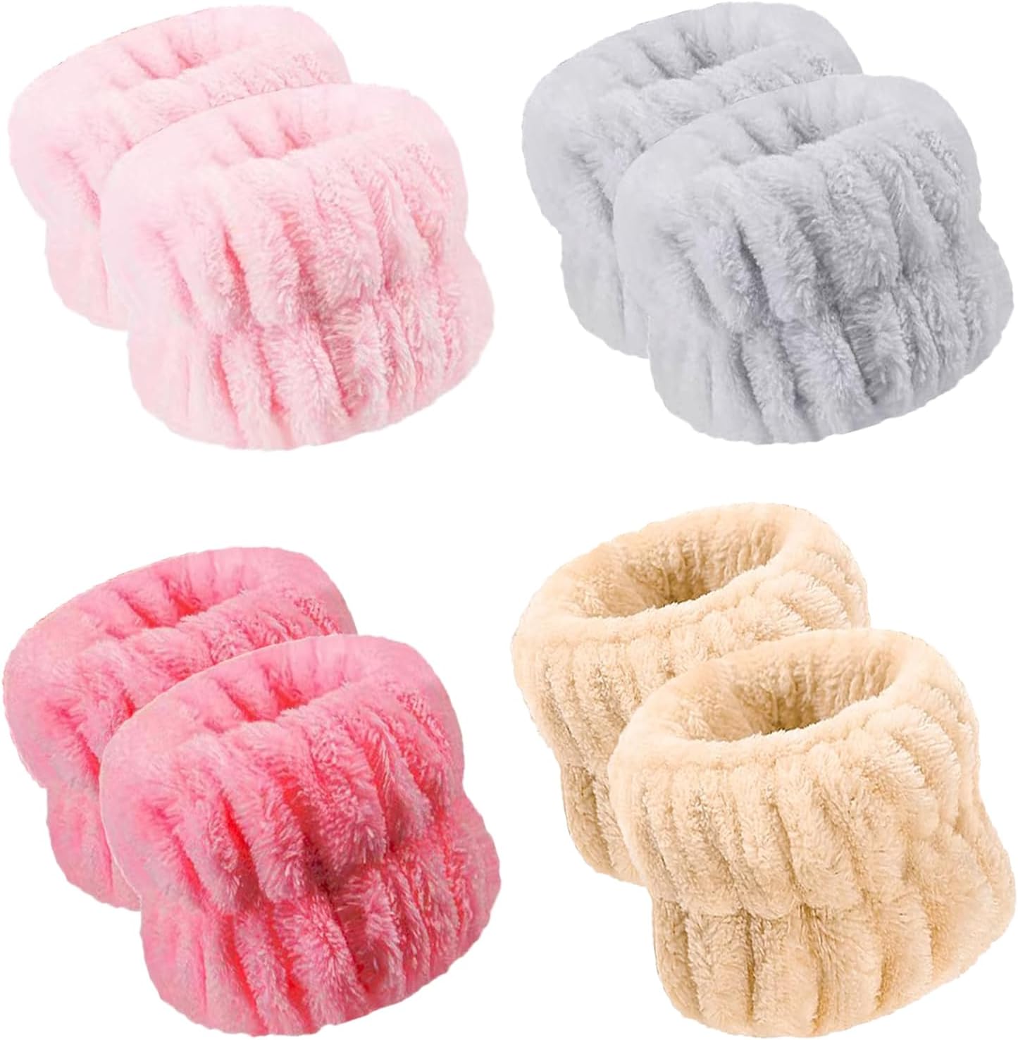 8Pcs Absorbent Face Washing Wristbands