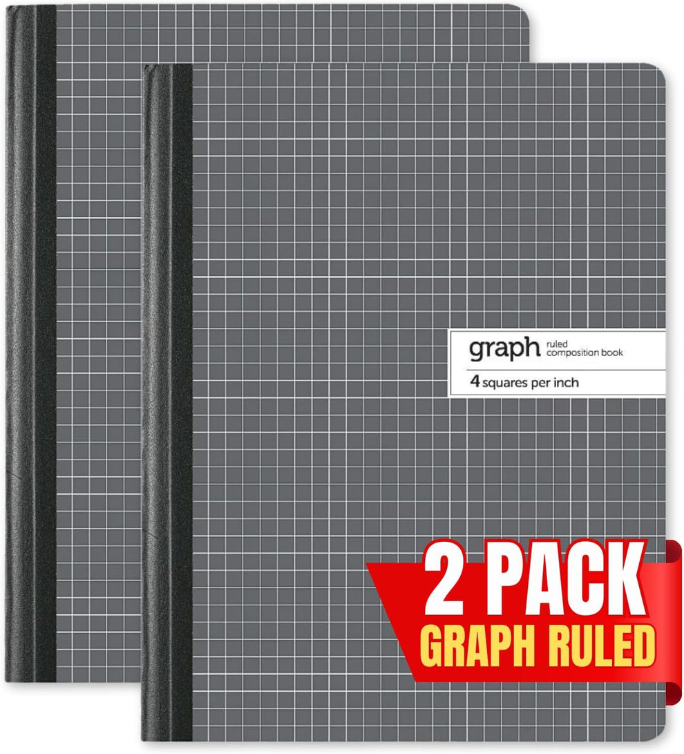 Composition Notebook Stack 2-Pack Graph Composition Notebooks | 100 Sheets | Organize Ideas ...
