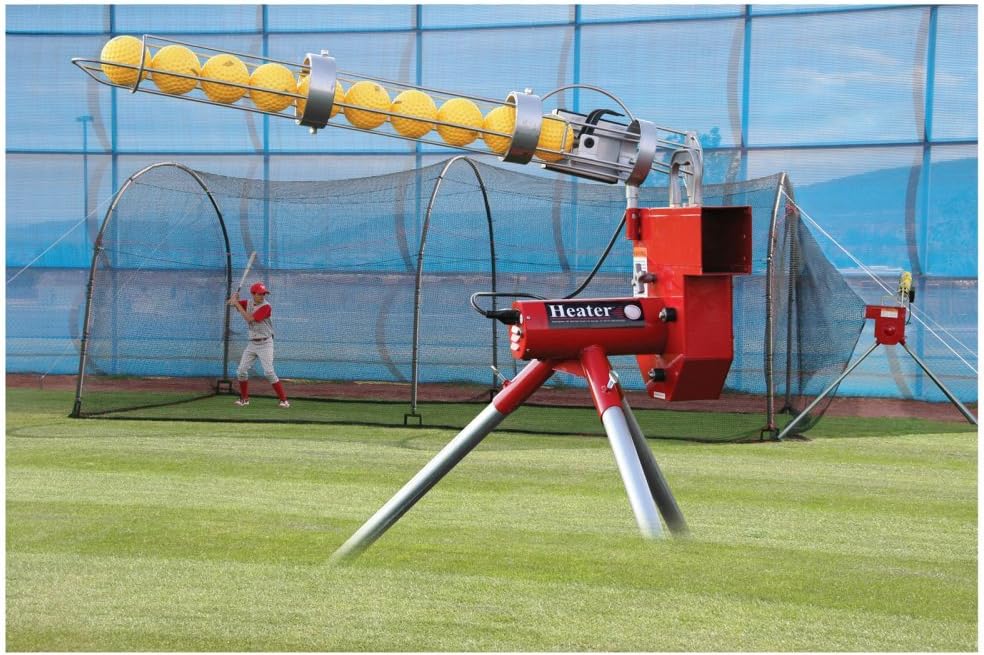 Heater Sports Baseball Pitching Machine - Batting Cage Combo