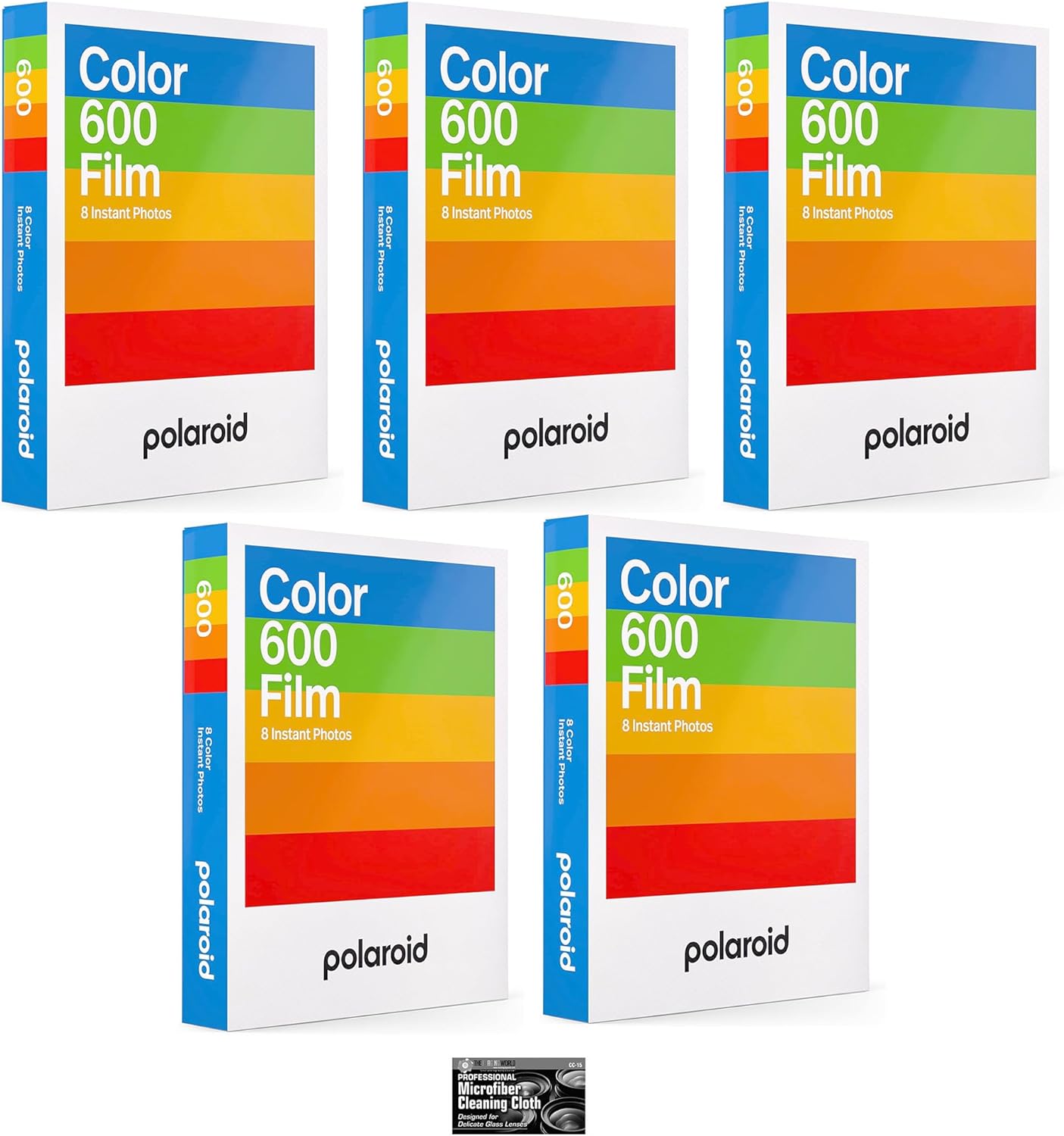 Impossible Instant Color Film for Polaroid 600 Cameras - 5 Pack