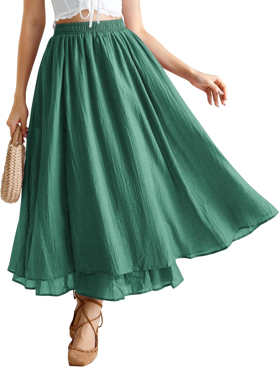 Scarlet Darkness Renaissance Maxi Skirt for Women with Pockets