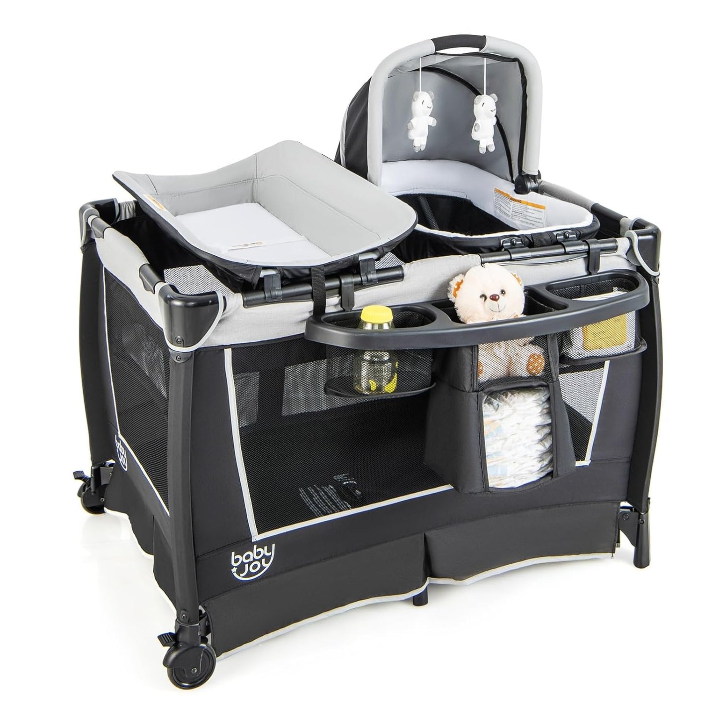 Portable Infant Bassinet & Diaper Changing Table for Babies