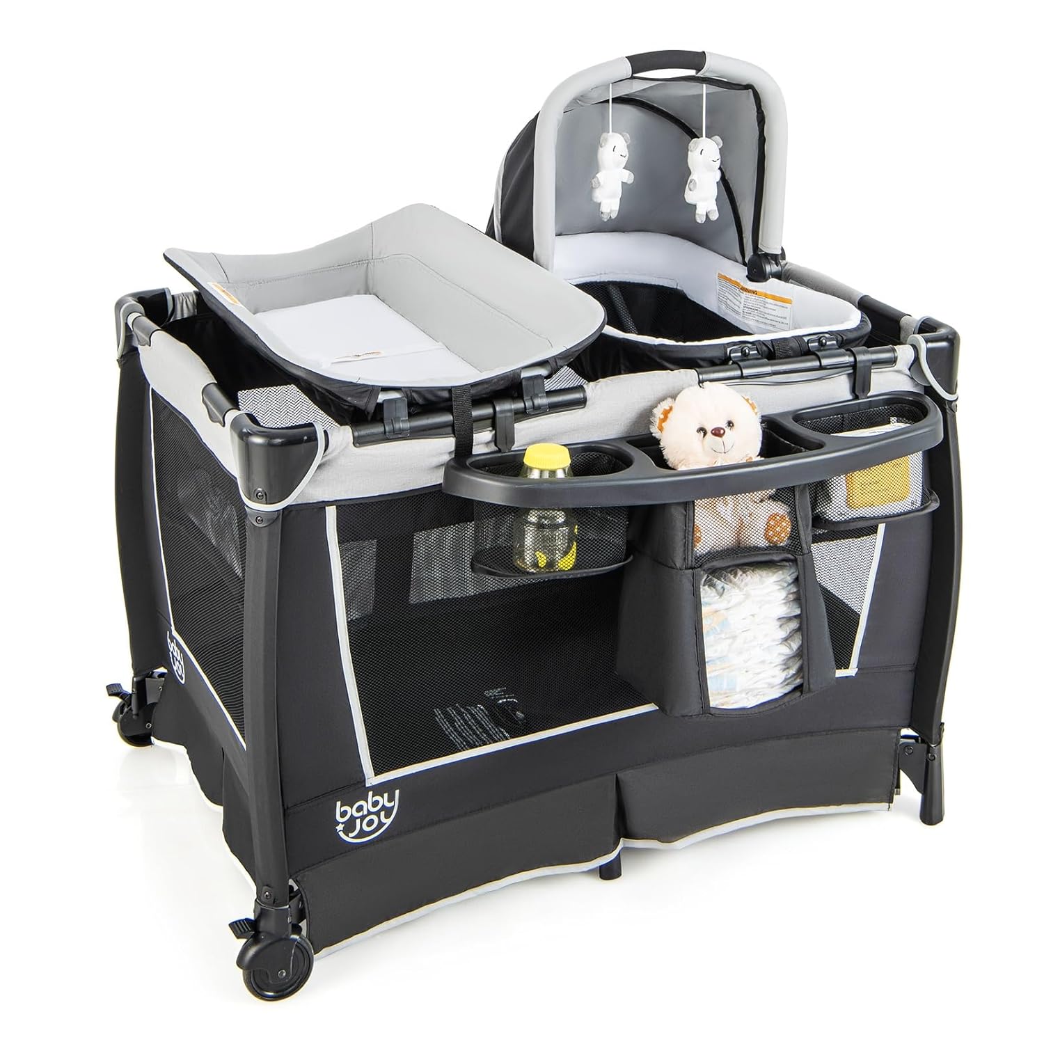 Portable Infant Bassinet & Diaper Changing Table for Babies
