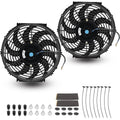 12in Slim Push Pull Radiator Cooling Fan Kit - Dual 12V 80W