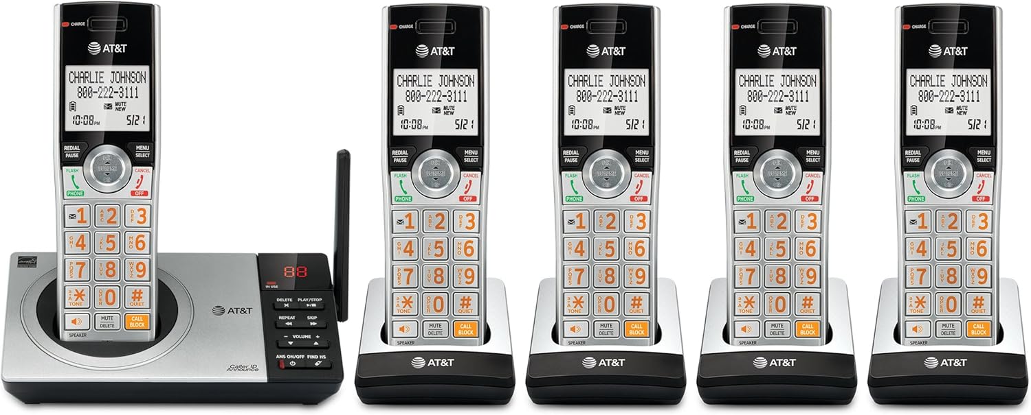 AT&T CL82507 Cordless Phone with Long Range and Call Blocking