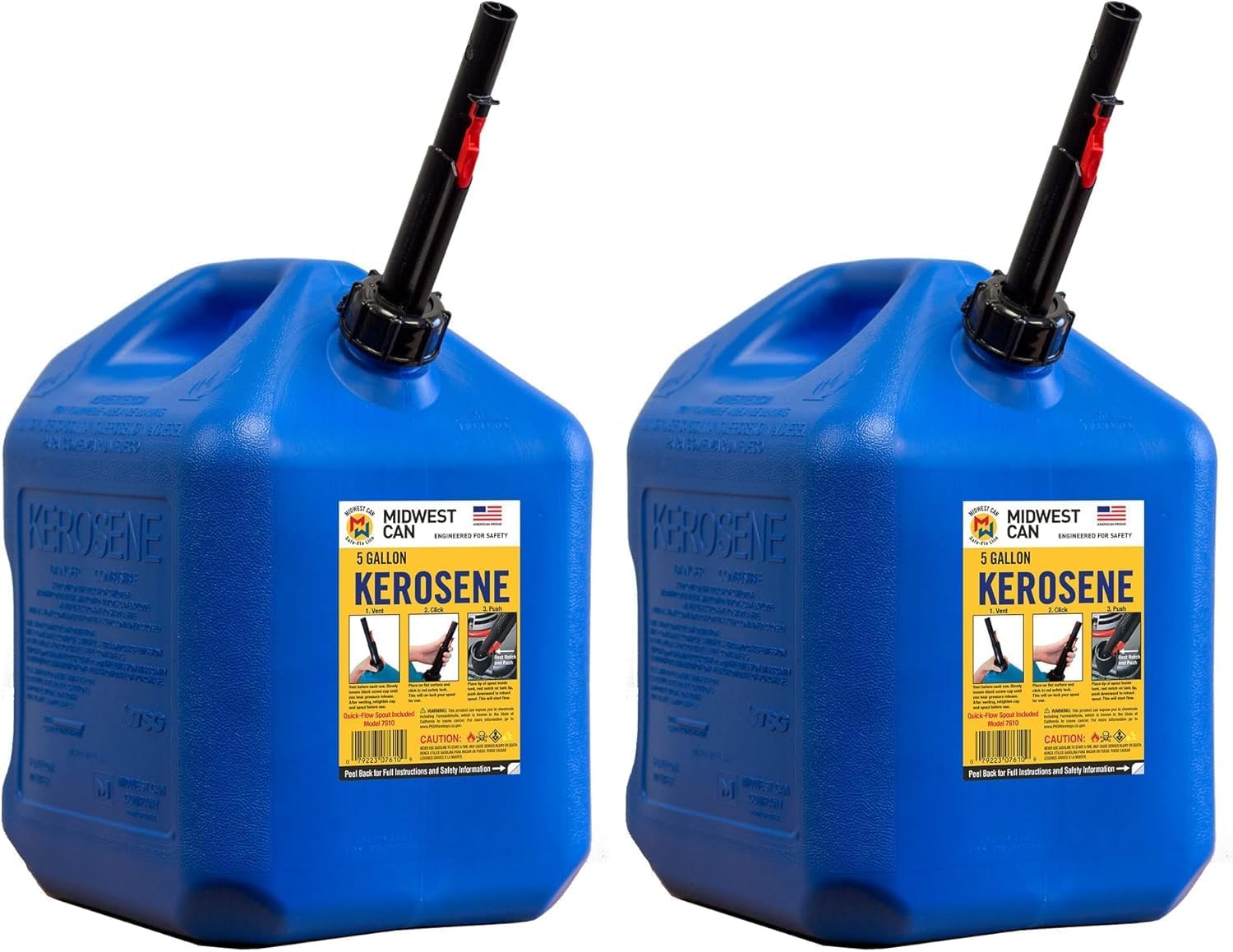 Durable 5 Gallon Kerosene Can with FlameShield Safety System