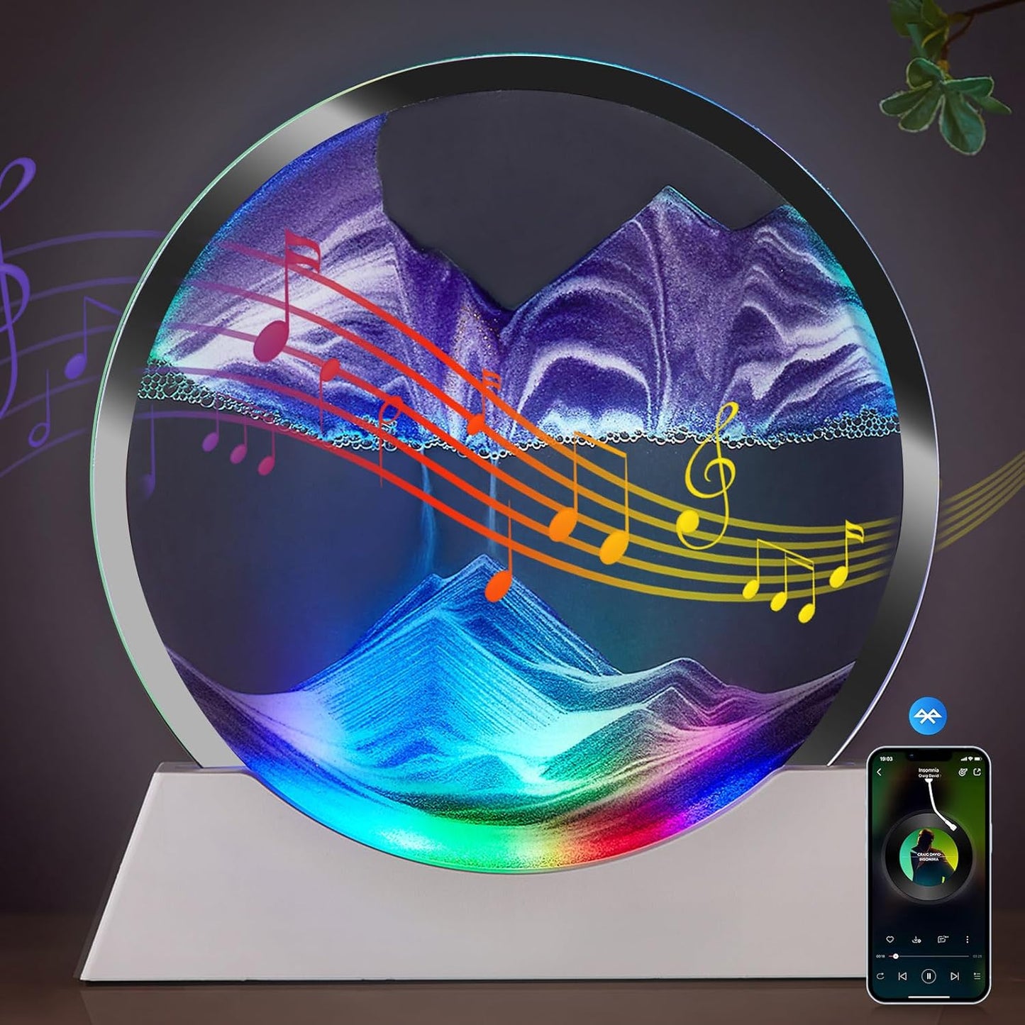 Bluetooth Sand Art Speaker Lamp