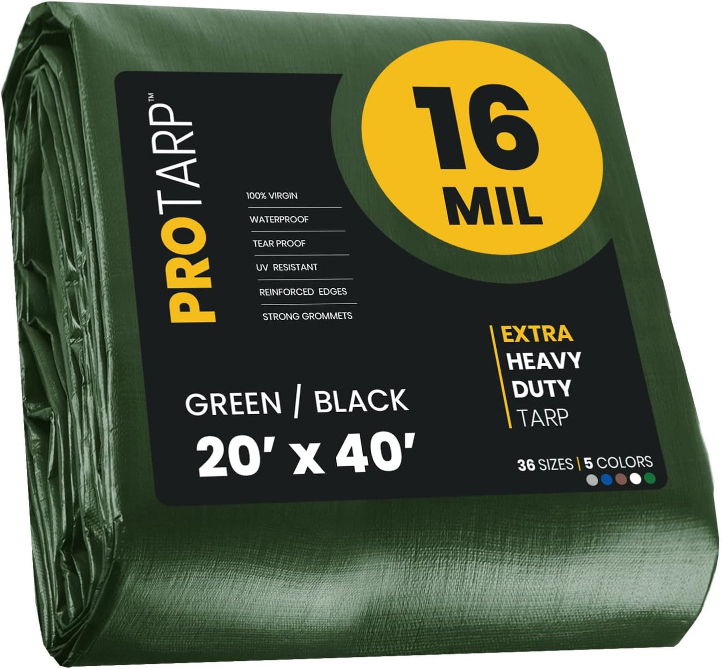 PROTARP Extra Heavy Duty 16 Mil Tarp Cover for All Needs