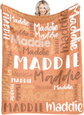 Personalized Dark-Orange Blanket 50in x 60in - Custom Name Plush Throw