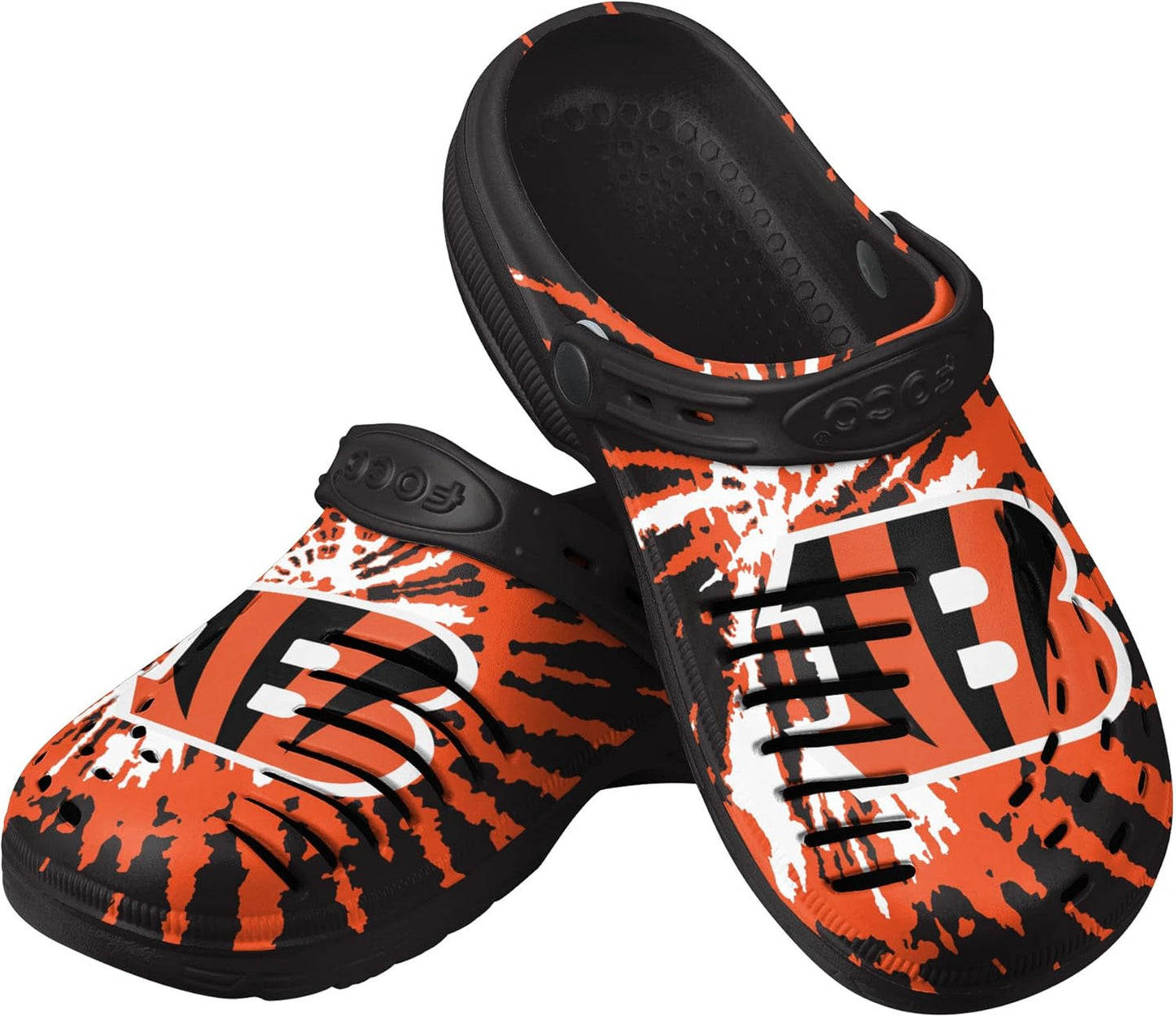 FOCO Men's NFL Team Logo Tie-dye Garden Sandals for Comfort