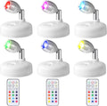 6 Pieces Battery Operated Spotlights Indoor 13 Color Up Lights - Pack