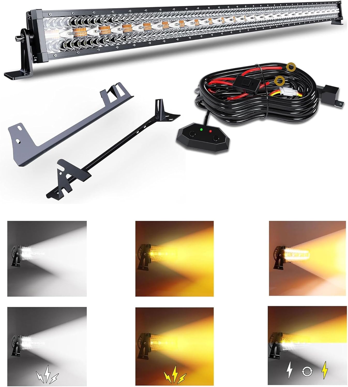 52 Inch 300W LED Light Bar for Wrangler JK with Six Modes