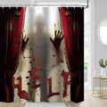 Halloween Shower Curtain 72x72 in - Waterproof Bloody Horror Bath