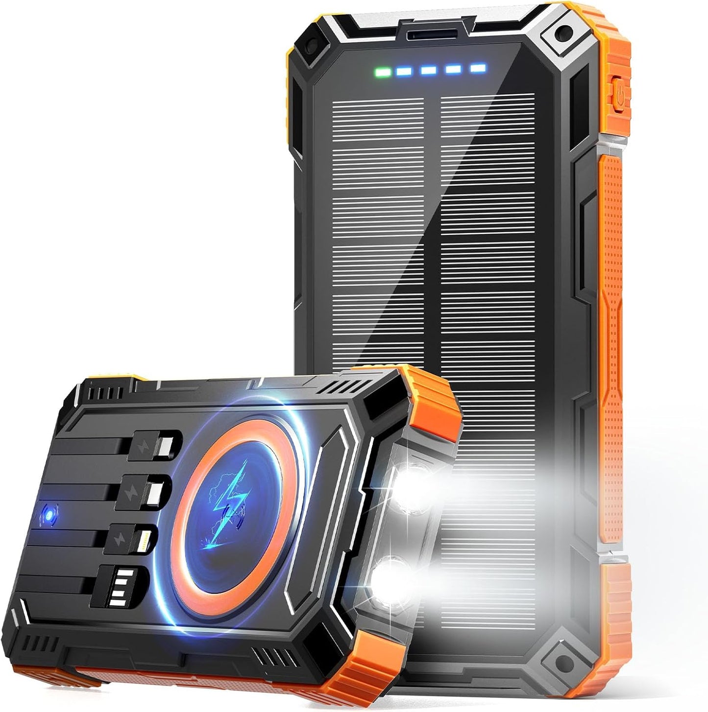Power Bank 49800mAh Solar Charger with Wireless Charging Features