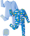 PATPAT Baby Footie Romper Viscose from Bamboo - Soft 2-Pack