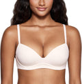 DOBREVA Women's Push Up Bra Wireless Padded Plunge - Comfortable Lift