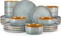 vancasso ONION Ceramic Plates and Bowls Set for 8 - Reactive Glaze