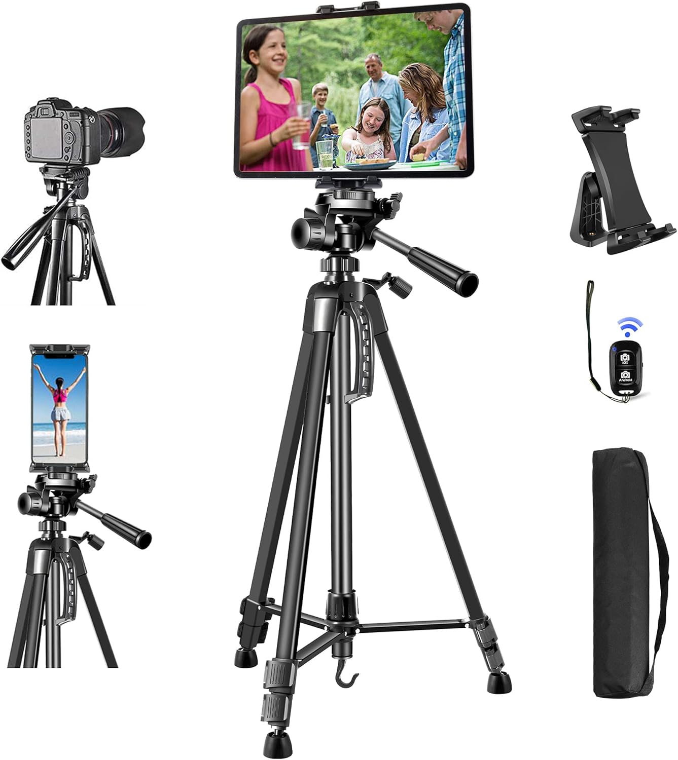 Heavy Duty Tripod for iPad and iPhone with Remote Control