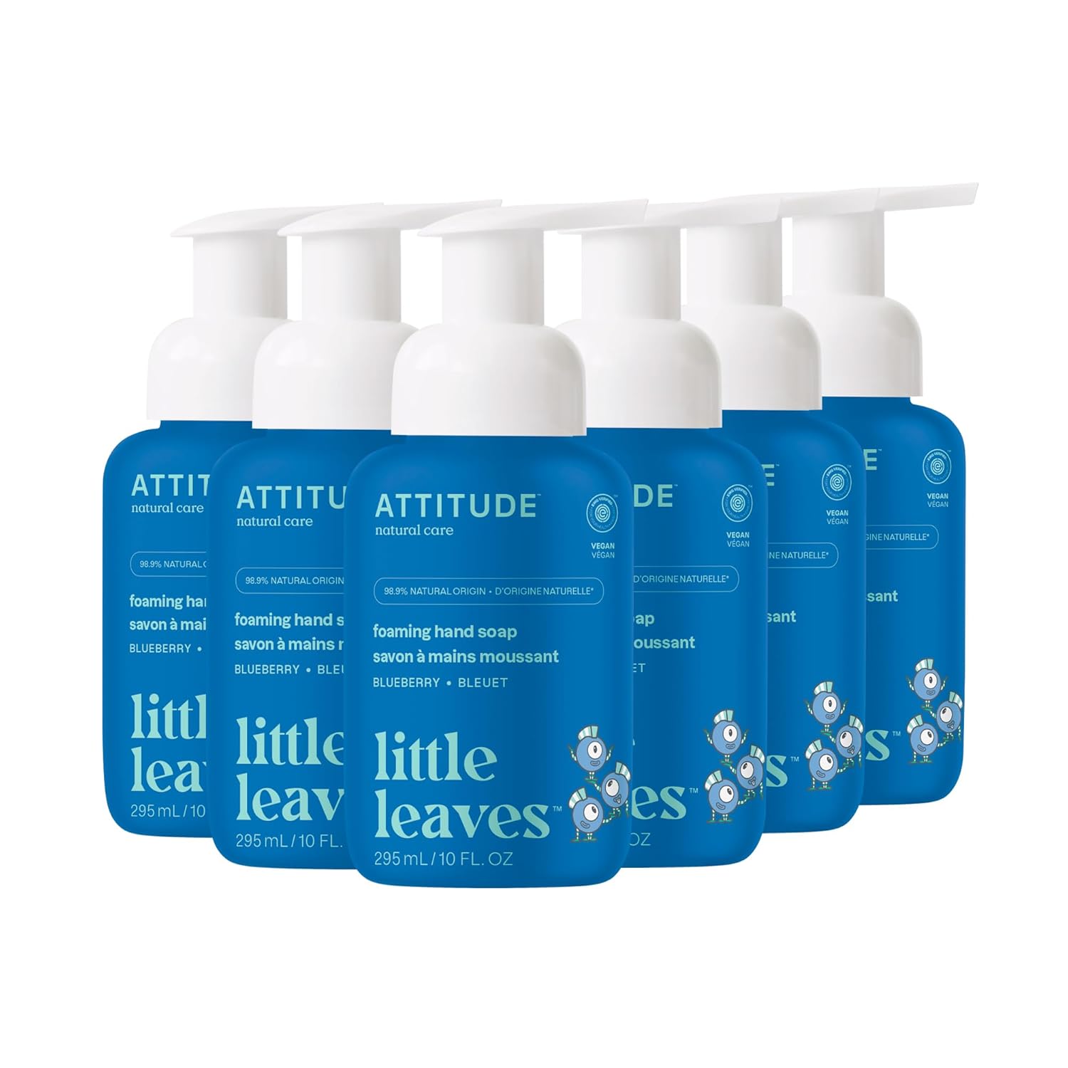 ATTITUDE Foaming Hand Soap for Kids with Blueberry Scented Fun